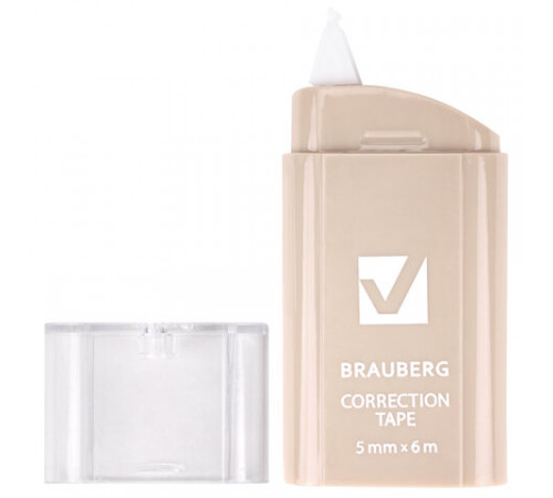 Корректирующая лента BRAUBERG COMPACT PASTEL, 5 мм х 6 м, КОМПЛЕКТ 6 штук, пенал с zip-lock, 272496