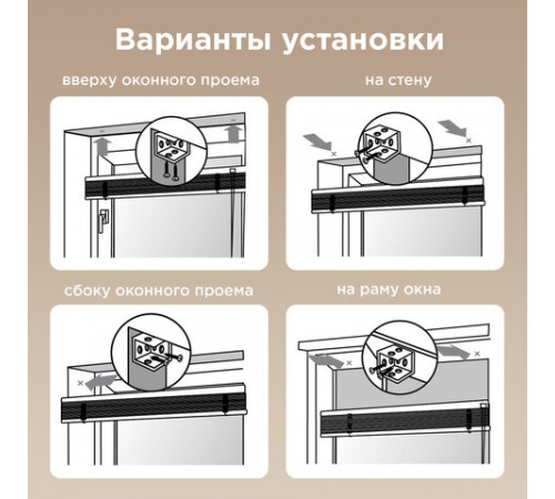 Жалюзи горизонтальные BRABIX 120х155 см, ПЛАСТИК, цвет белый, 606028