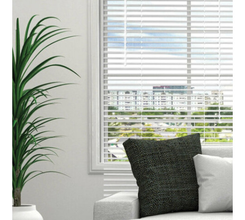 Жалюзи горизонтальные BRABIX 40х160 см, АЛЮМИНИЙ, цвет белый, 606030