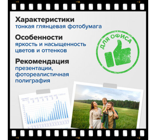 Фотобумага глянцевая, А4, 140 г/м2, односторонняя, 100 листов, ПАКЕТ, BRAUBERG ORIGINAL, 364414