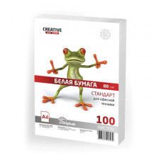 Бумага офисная А4, 80 г/м2, 100 л., СТУДЕНЧЕСКАЯ, CREATIVE, Россия, 146% (CIE), БС 100