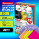 Бумага цветная 20 цветов BRAUBERG MULTICOLOR А4, 80 г/м2, 200 л. (20 цветов x 10 листов), 116650