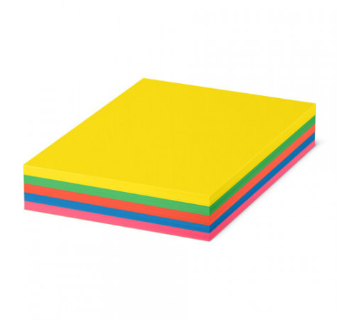 Бумага цветная CLAIREFONTAINE, А4, 80 г/м2, 500 л. (5 цветов x 100 л.), микс интенсив, Франция, 1704SC