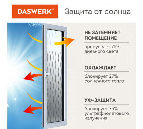 Пленка на окно самоклеящаяся статическая БЕЗ КЛЕЯ солнцезащитная 75х150 см 