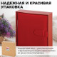 Фотоальбом BRAUBERG на 200 фото 10х15 см, под кожу, бумажные страницы, бокс, красный, 391193