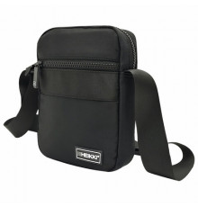 Сумка на плечо HEIKKI COMPACT (ХЕЙКИ) с карманом, черная, 20х16х5 см, 272632