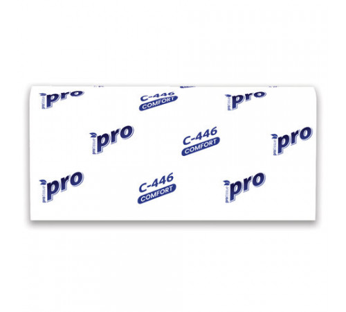 Полотенца бумажные 200 шт., PROtissue (H2) PREMIUM, 1-слойные, белые, КОМПЛЕКТ 28 пачек, 24х21,5 см, Z-сложение, С446