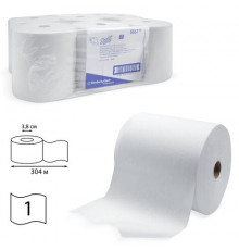 Полотенца бумажные рулонные KIMBERLY-CLARK Scott, КОМПЛЕКТ 6 шт., 304 м, белые, артикул 6667