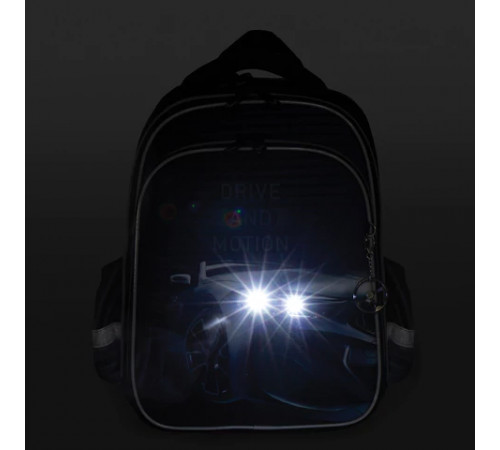 Ранец BRAUBERG QUADRO, 3 отделения, с брелоком, 
