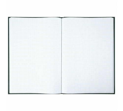 Книга учета 96 л., клетка, твердая, бумвинил, офсет, наклейка, А4 (200х290 мм), BRAUBERG, зеленая, 130280