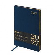 Еженедельник датированный 2027, БОЛЬШОЙ ФОРМАТ, 210х297 мм, А4, BRAUBERG 
