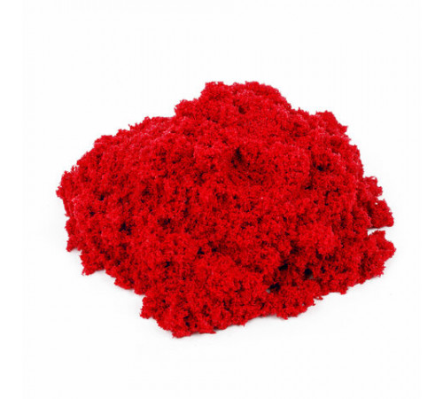 Песок для лепки кинетический BRAUBERG KIDS, красный, 500 г, 2 формочки, ведерко, 665093