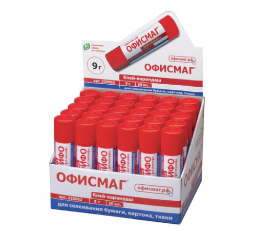 Клей-карандаш ОФИСМАГ, 9 г, 225962