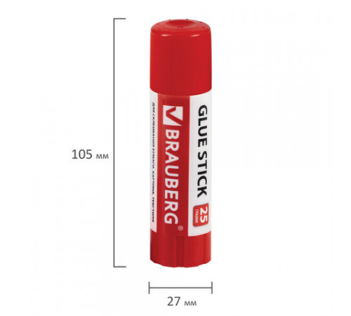 Клей-карандаш 25 г ВЫГОДНАЯ УПАКОВКА BRAUBERG, 4 штуки на блистере, 229472